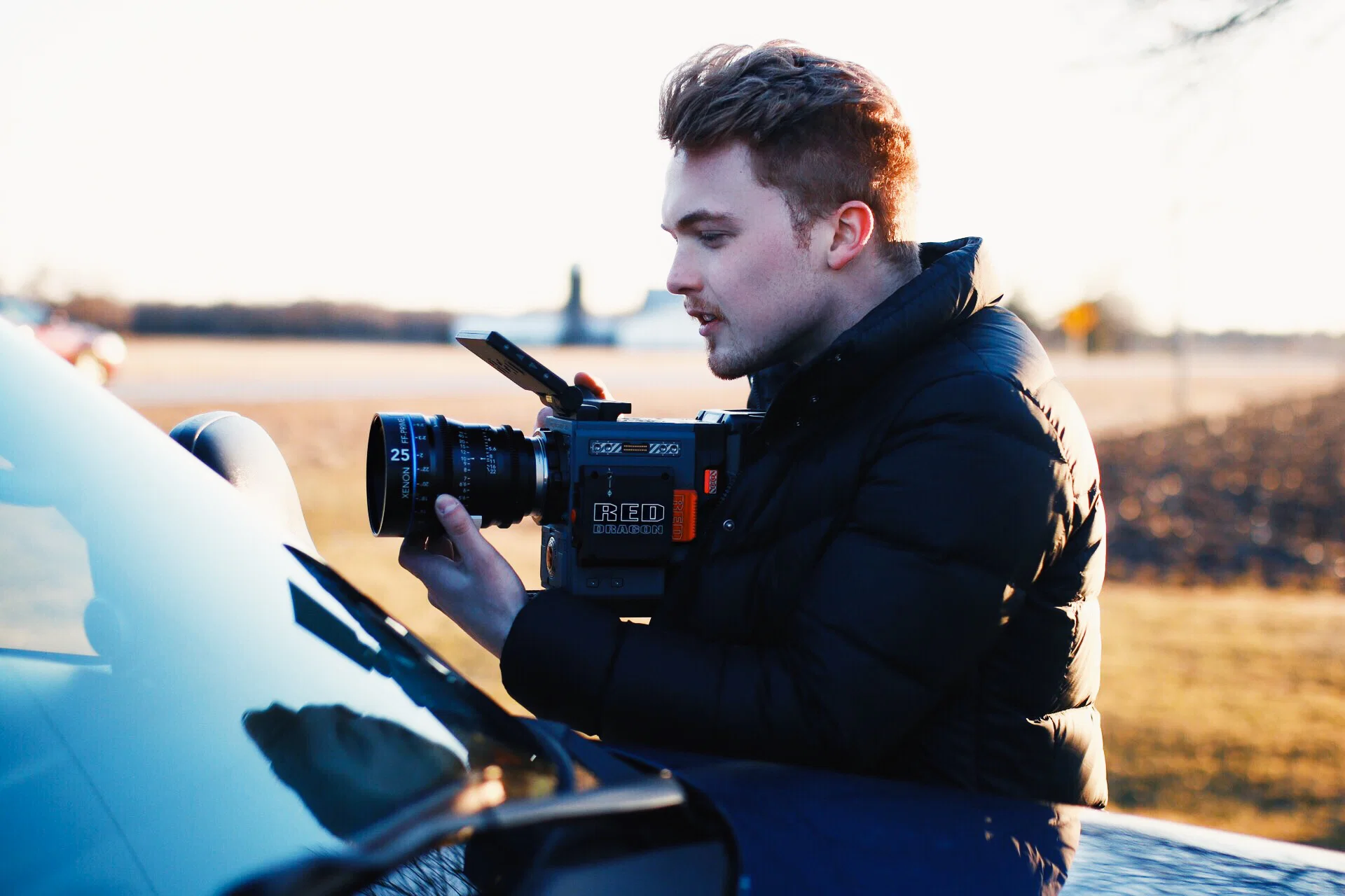 Cole Schwartz working behind the camera